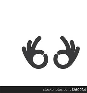 ok hand gesture icon vector illustration design template