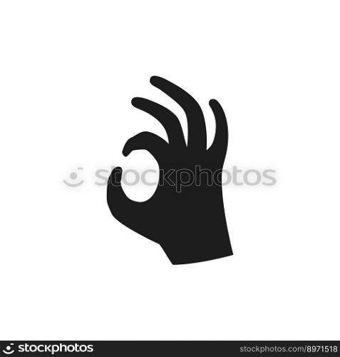 ok hand gesture logo vector icon illustration design 