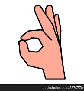 Ok sign. Thumb up like icon. Business concept. Finger gesture. Vector illustration. stock image. EPS 10. . Ok sign. Thumb up like icon. Business concept. Finger gesture. Vector illustration. stock image. 