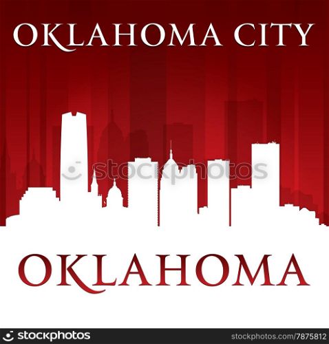 Oklahoma city skyline silhouette. Vector illustration