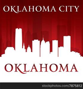 Oklahoma city skyline silhouette. Vector illustration