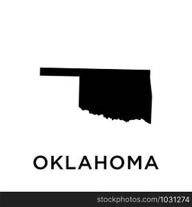 Oklahoma map icon design trendy