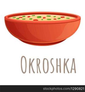 Okroshka icon. Cartoon of okroshka vector icon for web design isolated on white background. Okroshka icon, cartoon style