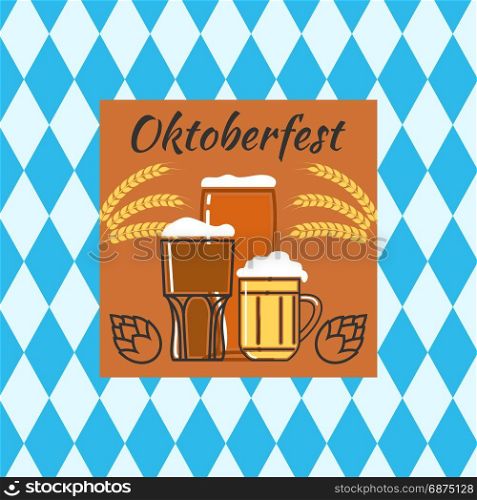 Oktoberfest beer festival banner. Oktoberfest beer festival. The banner design. Vector illustration