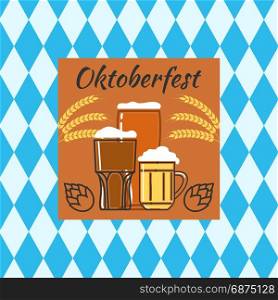 Oktoberfest beer festival banner. Oktoberfest beer festival. The banner design. Vector illustration