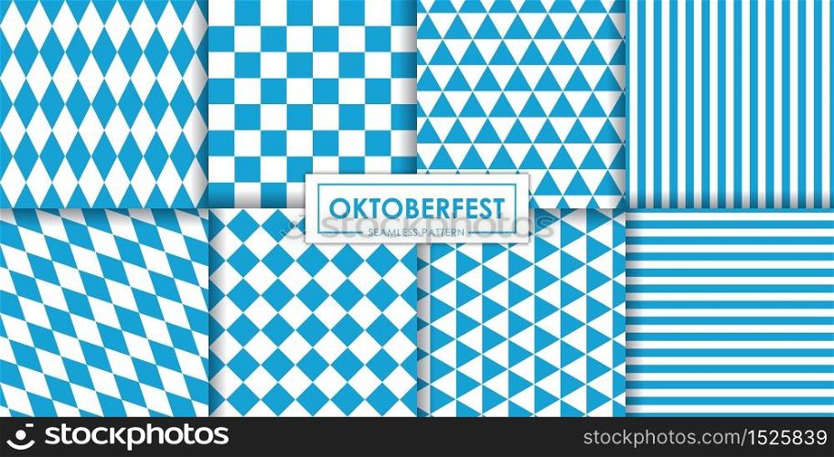 oktoberfest seamless pattern vector collection, Decorative wallpaper.