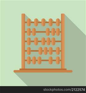 Old abacus icon flat vector. Math toy. Business calculator. Old abacus icon flat vector. Math toy