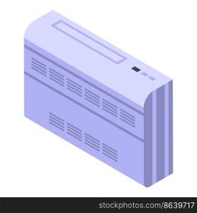 Old air conditioner icon isometric vector. Home system. Man service. Old air conditioner icon isometric vector. Home system