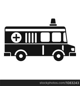 Old ambulance icon. Simple illustration of old ambulance vector icon for web design isolated on white background. Old ambulance icon, simple style