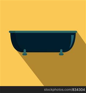 Old bathtube icon. Flat illustration of old bathtube vector icon for web design. Old bathtube icon, flat style