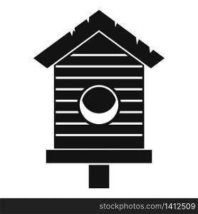 Old bird house icon. Simple illustration of old bird house vector icon for web design isolated on white background. Old bird house icon, simple style