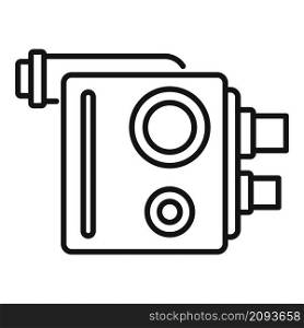 Old camcorder icon outline vector. Video camera. Cinema movie. Old camcorder icon outline vector. Video camera