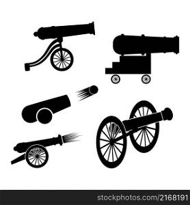 old cannon icon. vector illustration logo design