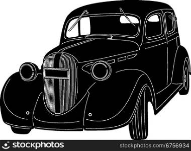 Old Car Silhouette