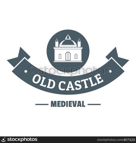 Old castle logo. Simple illustration of old castle vector logo for web. Old castle logo, simple gray style