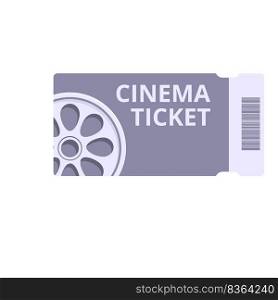 Old cinema ticket icon cartoon vector. Movie film. Entry show. Old cinema ticket icon cartoon vector. Movie film
