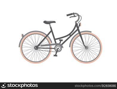 Old classic bicycle illustration, unique sport bicycle Vector Illustration