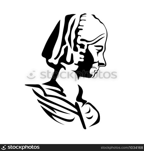 old classic woman fashion silhouette vector