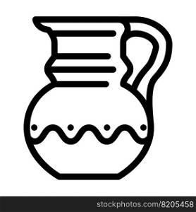 old clay crockery line icon vector. old clay crockery sign. isolated contour symbol black illustration. old clay crockery line icon vector illustration