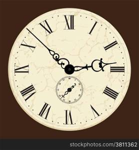 Old clock.Vector illustration.