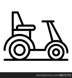 Old electric wheelchair icon outline vector. Motor vehicle. Chair mobility. Old electric wheelchair icon outline vector. Motor vehicle