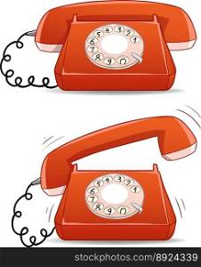 Old-fashion phone vector image