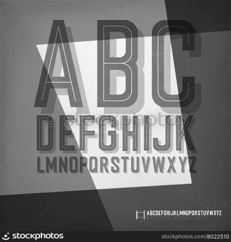 Old film noir styled alphabet.