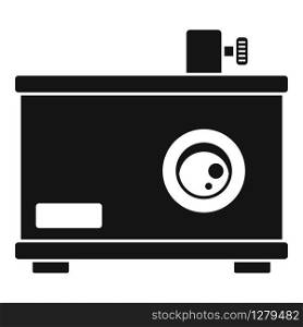 Old film projector icon. Simple illustration of old film projector vector icon for web design isolated on white background. Old film projector icon, simple style
