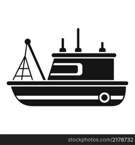 Old fishing boat icon simple vector. Sea ship. Marine vessel. Old fishing boat icon simple vector. Sea ship
