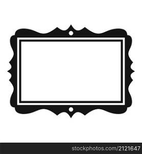 Old frame icon simple vector. Object template. Wall border. Old frame icon simple vector. Object template