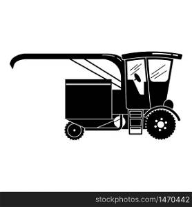 Old harvester icon. Simple illustration of old harvester vector icon for web design isolated on white background. Old harvester icon, simple style