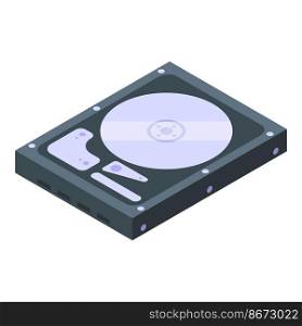 Old hdd icon isometric vector. Digital computer. Drive disk. Old hdd icon isometric vector. Digital computer