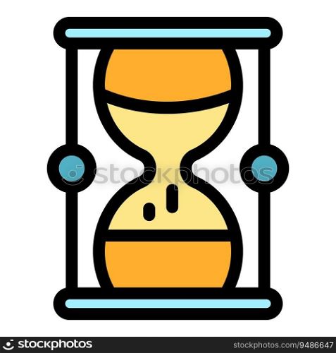 Old hourglass icon outline vector. Digital timer. Schedule deadline color flat. Old hourglass icon vector flat