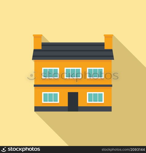 Old irish house icon flat vector. Pub leprechaun. Dublin building. Old irish house icon flat vector. Pub leprechaun