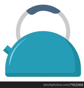 Old kettle, illustration, vector on white background.