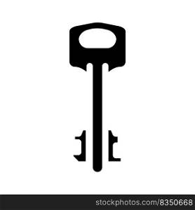 old key glyph icon vector. old key sign. isolated symbol illustration. old key glyph icon vector illustration