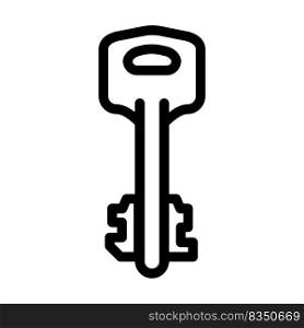 old key li≠icon vector. old key sign. isolated contour symbol black illustration. old key li≠icon vector illustration