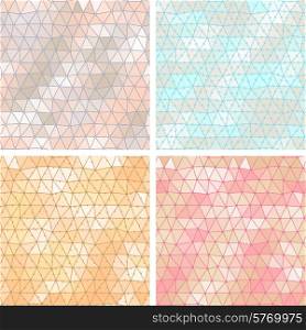 Old lace background, set of 4 seamless pattern.