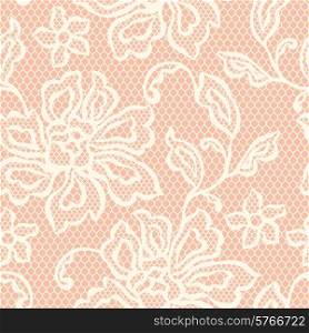 Old lace seamless pattern with ornamental flowers.