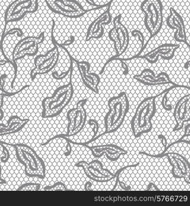 Old lace seamless pattern with ornamental flowers.