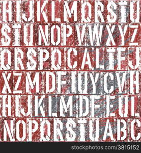 Old letterpress type background, vector