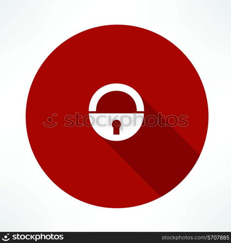 old lock icon Flat modern style vector illustration