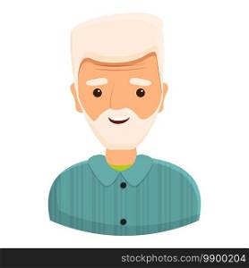 Old man icon. Cartoon of old man vector icon for web design isolated on white background. Old man icon, cartoon style