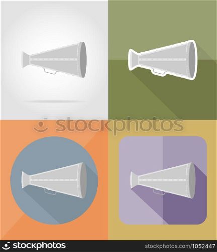 old megaphone flat icons vector illustration isolated on background