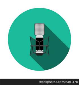 Old Microphone Icon. Editable Bold Outline With Color Fill Design. Vector Illustration.