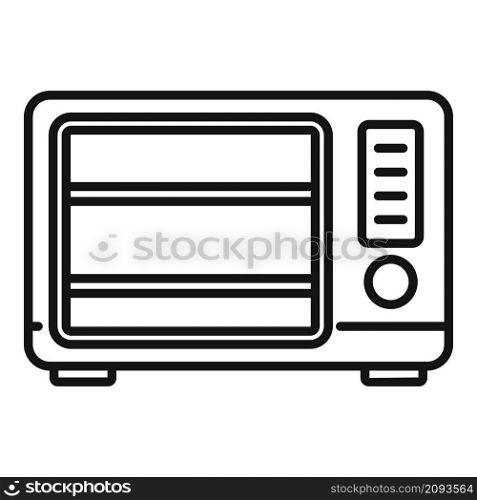Old microwave icon outline vector. Electric convection oven. Fan kitchen stove. Old microwave icon outline vector. Electric convection oven