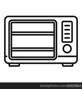 Old microwave icon outline vector. Electric convection oven. Fan kitchen stove. Old microwave icon outline vector. Electric convection oven