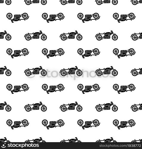 Old motorbike pattern seamless background texture repeat wallpaper geometric vector. Old motorbike pattern seamless vector