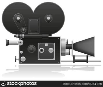 old movie camera vector illustration isolated on white background