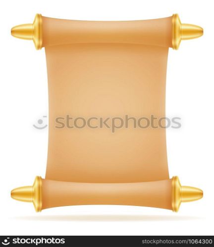 old paper scroll vector illustration isolated on white background
